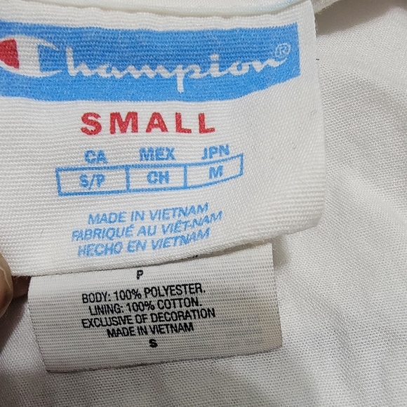 Champion White Cropped Coach Windbreaker Jacket S - Picture 6 of 11